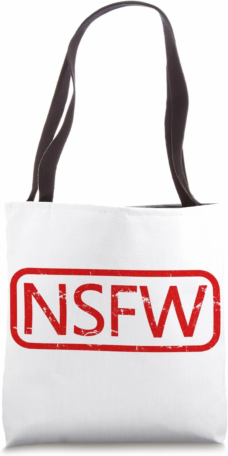 NSFW Sexy Allusion Stamp Funny Word Game Sayings Cool Tote Bag