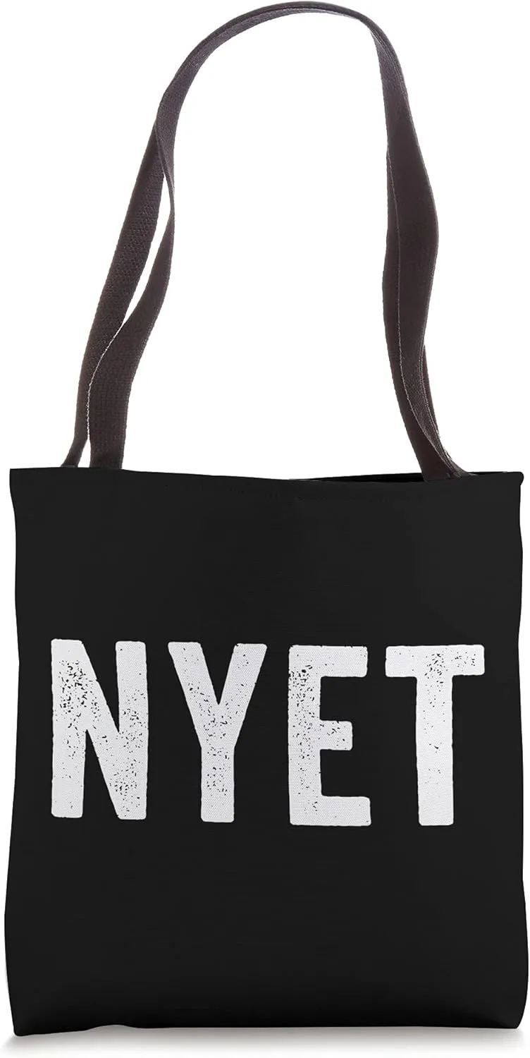 Nyet Funny Russian Word No Het Nein Russia Meme Tote Bag