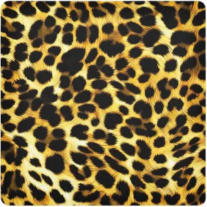 ODAWA Leopard Print Self Adhesive Cloth 21.7X21.7 Inch Magic Flexible Folding Self-Stick Makeup Bag Portable Cosmetic Bag for Travelling