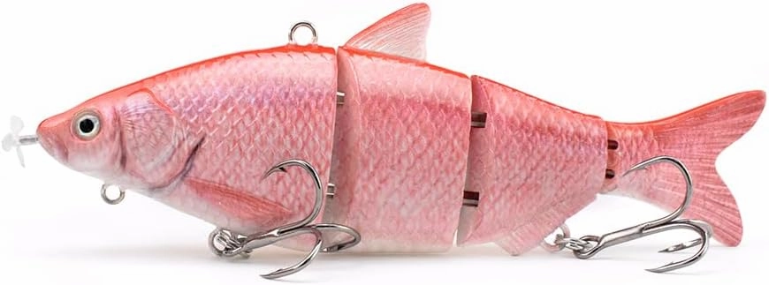 ODS Robotic Fishing Lure Animated Sinking Electric Segmented Bait with Metal Joint for Freshwater and Saltwater