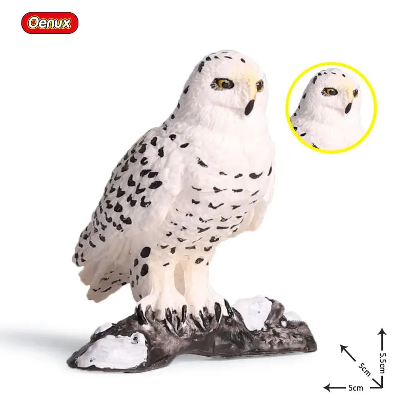 Oenux Classic Bird Animal Flamingos Parrot Sea Mew Peacock Owl Ostrich Model Solid PVC Action Figures Miniature Education Toy