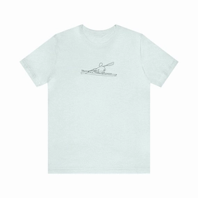 Okauchee Lake, Kayak - Unisex Lightweight Short Sleeve Tee