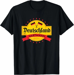 Oktoberfest Hartmann Deutschland German Flag Last Name Word T-Shirt
