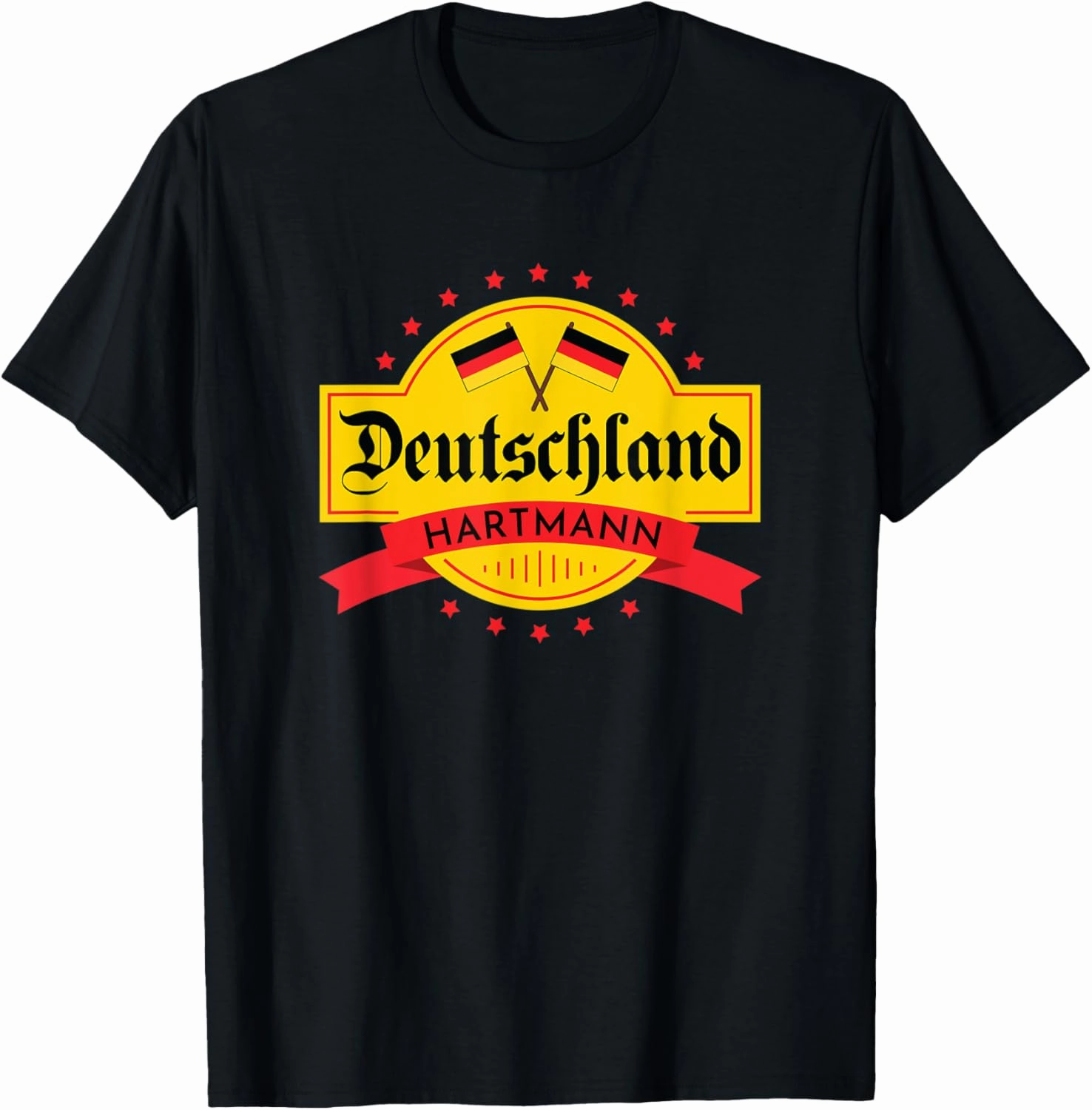 Oktoberfest Hartmann Deutschland German Flag Last Name Word T-Shirt