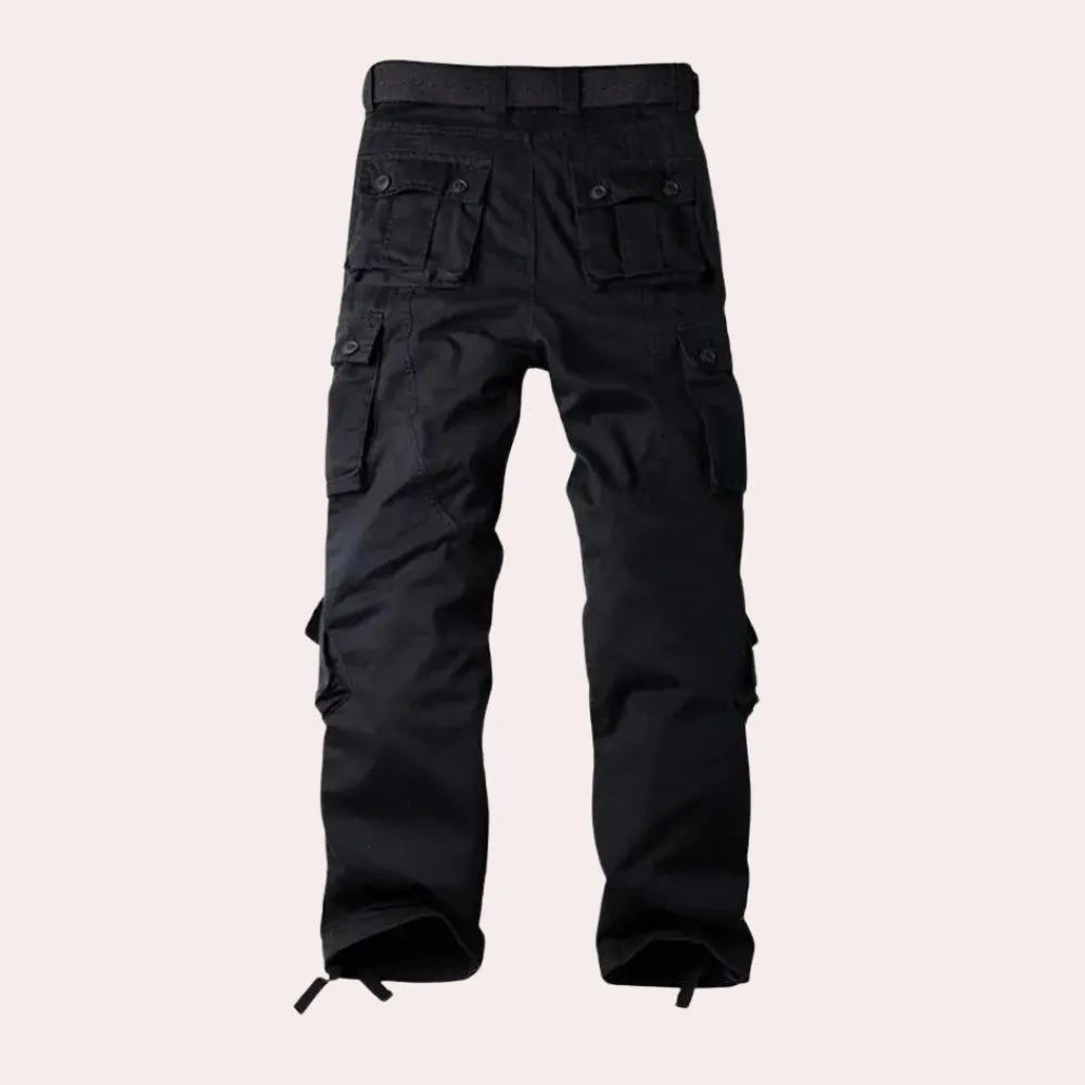 Olive Green Men's Lightweight Cargo Shorts - Durable Cotton, Pockets