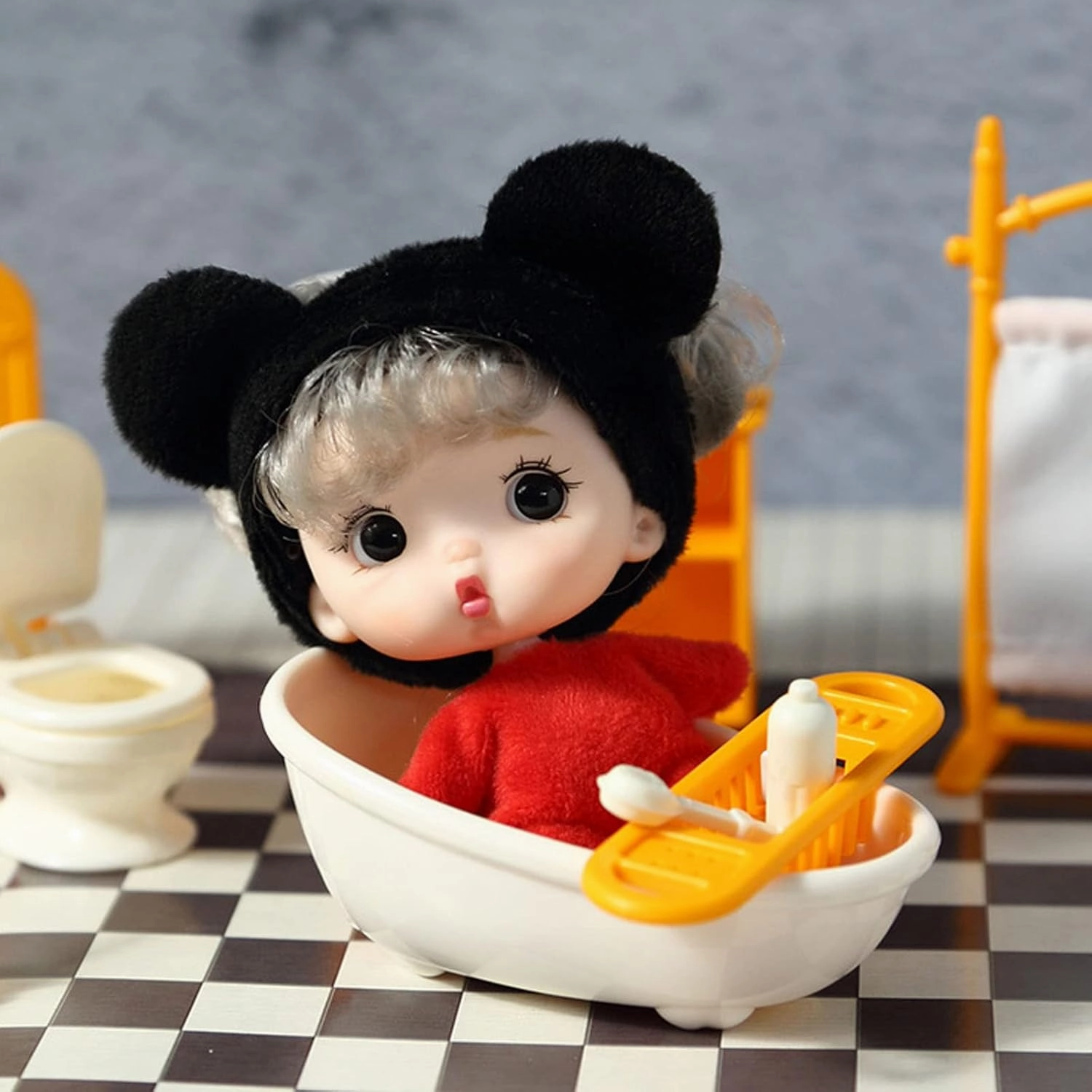 ONEST 6 Sets 4 Inch Dolls Cute Girl Doll Include 6 Pieces Girl Mini Dolls, 6 Sets Handmade Doll Clothes