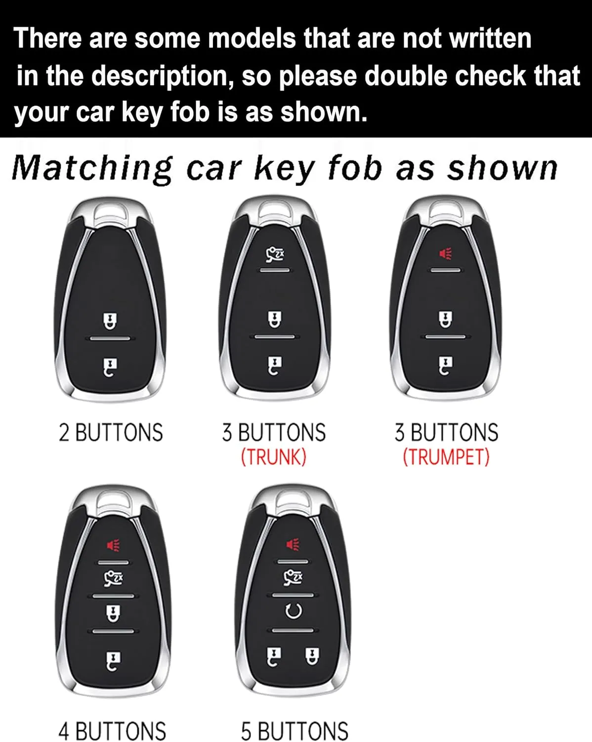 ontto 4-Button Key Fob Case Carbon Texture Key Skin Fit for Chevrolet 2016-up for Traverse Seeker Encore Equinox Trave Captiva Lacetti Aveo,Metal Outer Key Protector Soft Silicone Key Bag,Silver