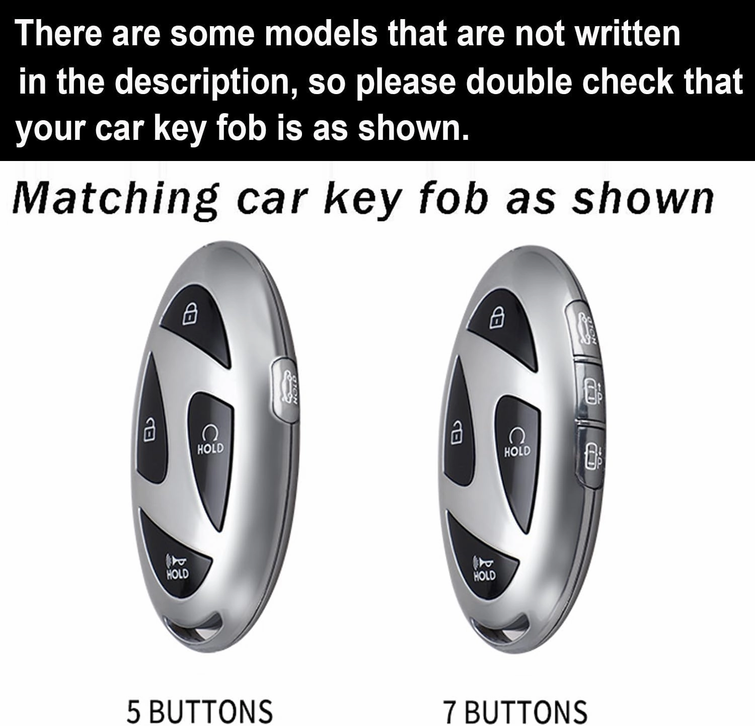 ontto Carbon Texture Key Bag Metal and Silicone Key Fob Cover Fit for Hyundai Ioniq 6 Grandeur GN7 Kona Elantra Azera 2023 2024,Sonata Hybrid Santa fe 2024,Tucson Hybrid 2025,Silver