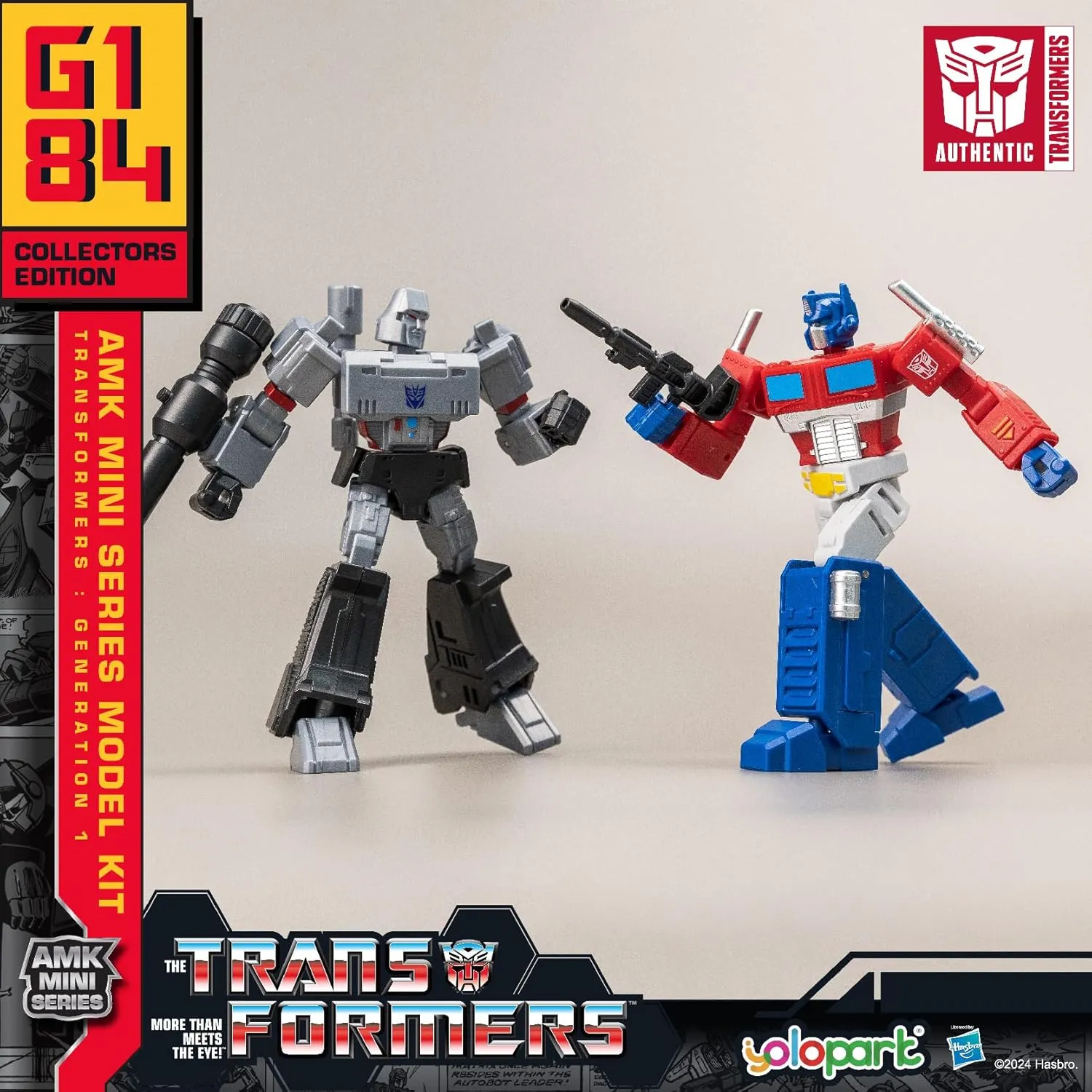 Optimus Prime Transformer Toy,AMK Mini Series Transformers G1 Action Figures,4.72 Inch Highly Articulated Optimus Prime Model Kit with Weaponry,Collectible Toys for Kids Age 8 and Up,No Converting