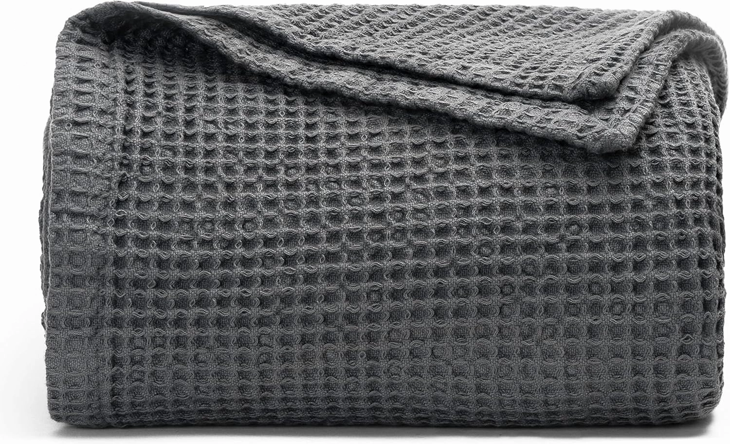 Organic Cotton Waffle Weave Blanket - Soft, Luxurious, Lightweight and Perfect Summer Twin XL Blanket - Versatile, Breathable, All-Natural, Toxic-Free Gray Twin Blanket- 68"x92" (Gray - Twin/Twin XL)