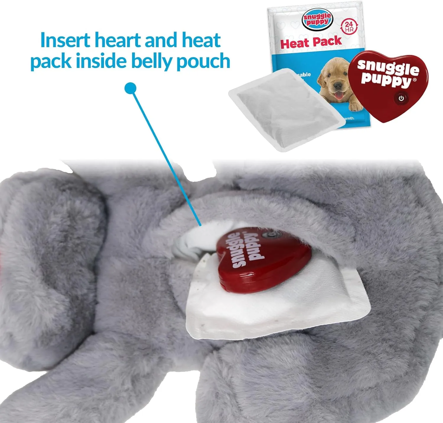Original Snuggle Puppy Toys - Heartbeat Puppy for Dogs - Pet Anxiety Relief and Calming Aid - Comfort Dog Toys for Behavioral Training