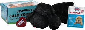 Original Snuggle Puppy Toys - Heartbeat Puppy for Dogs - Pet Anxiety Relief and Calming Aid - Comfort Dog Toys for Behavioral Training in Black