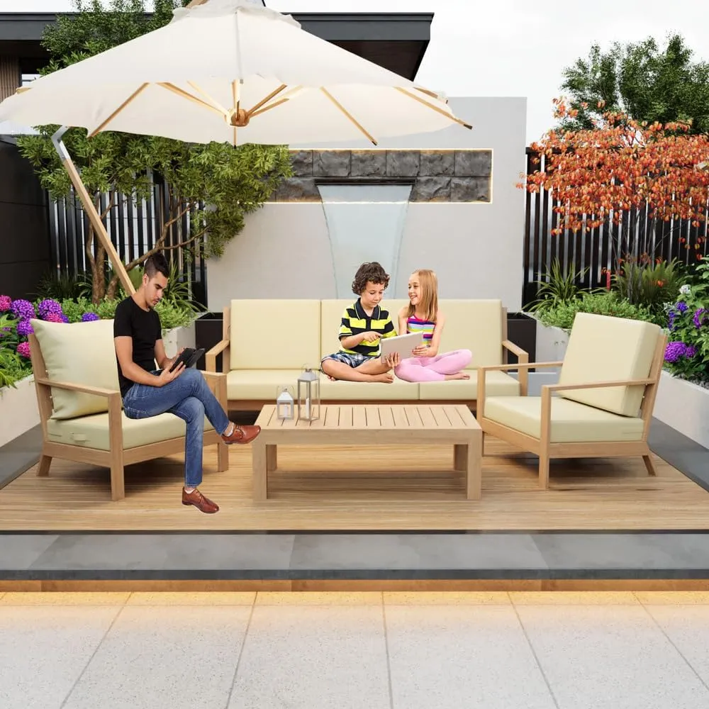 Outdoor cushions for chairs 19"x19"x4"Waterproof fade-resistant Patio Furniture Seat Cushions With Removable Cover&patio seat cushions with Handle and Fixed belt Outdoor chair cushion Set of 2