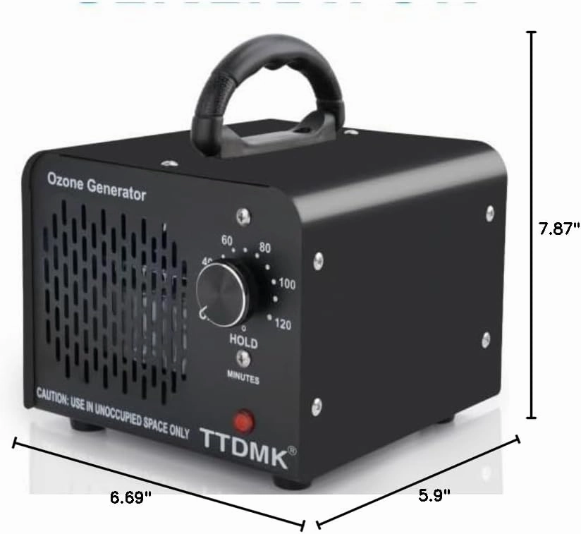 Ozone Generator 15,000mg/h, Commercial Ozone Machine Odor Removal, High Capacity Ozone Machine, Home Ozone Generator for Car, Home, Smoke, Pet, etc (Black) - by TTDMK