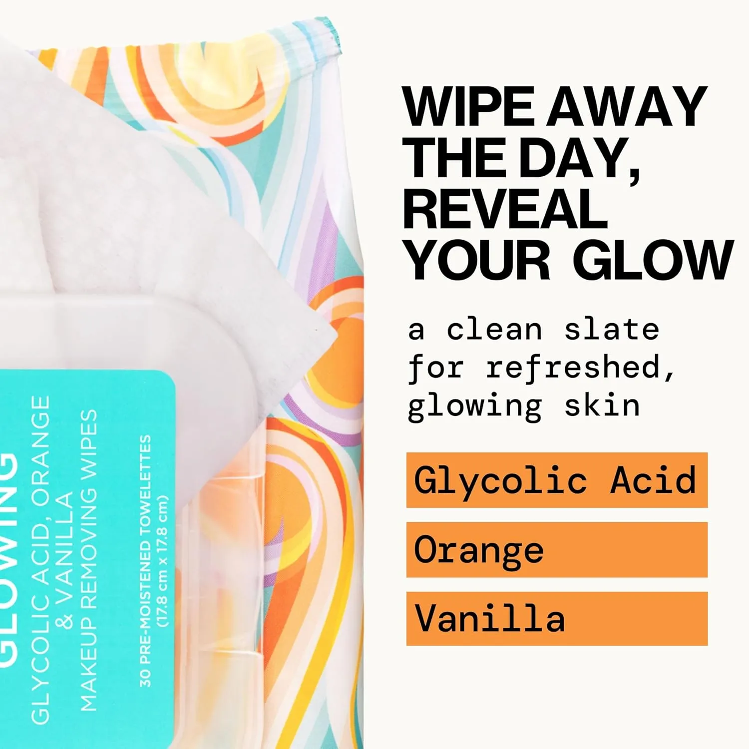 Pacifica Makeup Remover Face Wipes - 8-Pack Daily Facial Cleansing Exfoliating Towelettes - Biodegradable - Organic - w/Gycolic Acid - Clean Beauty Vegan & Cruelty-Free Dermatologist Tested 240 Count