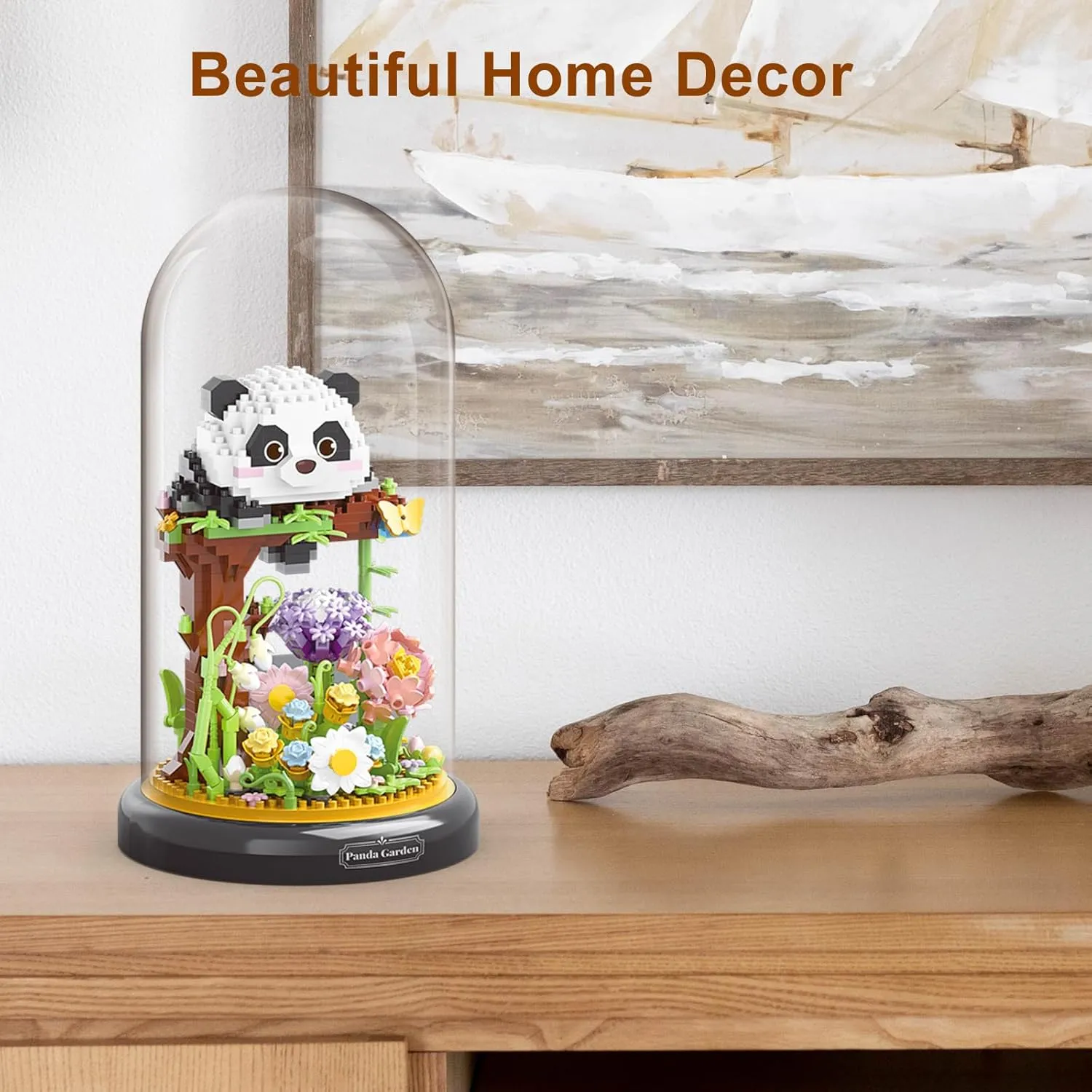 Panda Flower Building Set for Adult Plant Friend Set Bonsai Tree Party Favors for Kids Animal Building Blocks Valentines New Year Easter Birthday Gift for Boys Girls Age 6-12 (Panda Flowers)