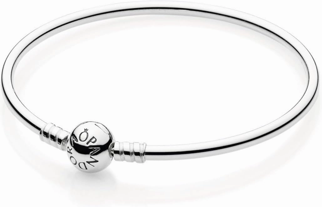 Pandora Moments Ball Clasp Bangle Bracelet - Gold Bracelet for Women - Sterling Silver - With Gift Box