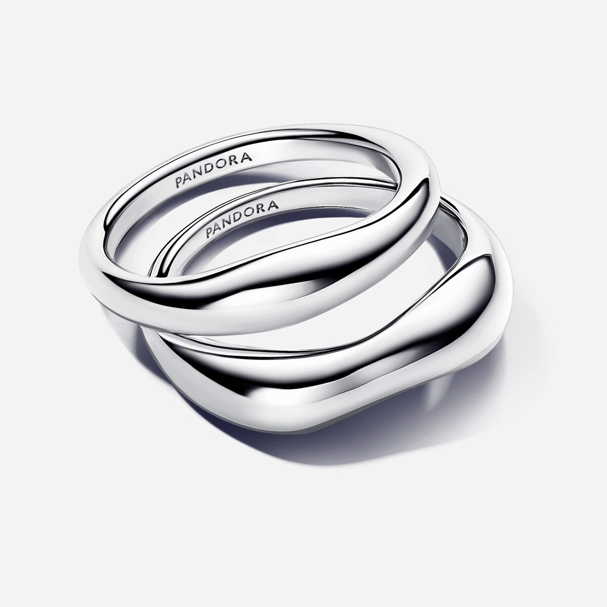 Pandora Organically Shaped Stacking Rings