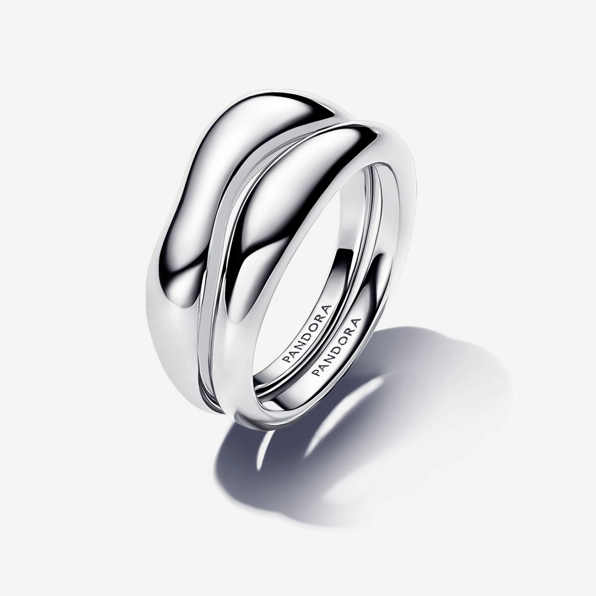 Pandora Organically Shaped Stacking Rings
