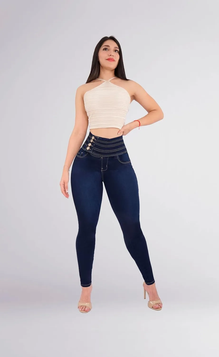 Pantalones Levanta Cola Colombian Butt Lifting High Waisted Jeans for Women