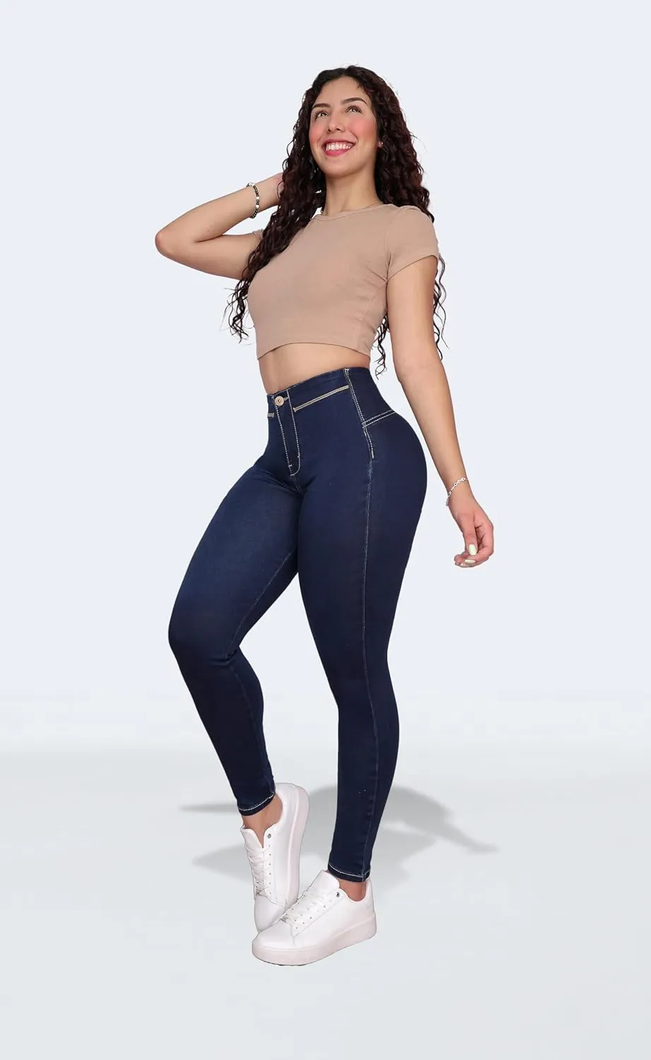 Pantalones Levanta Cola Colombian Butt Lifting Jeans - High Waisted for Women