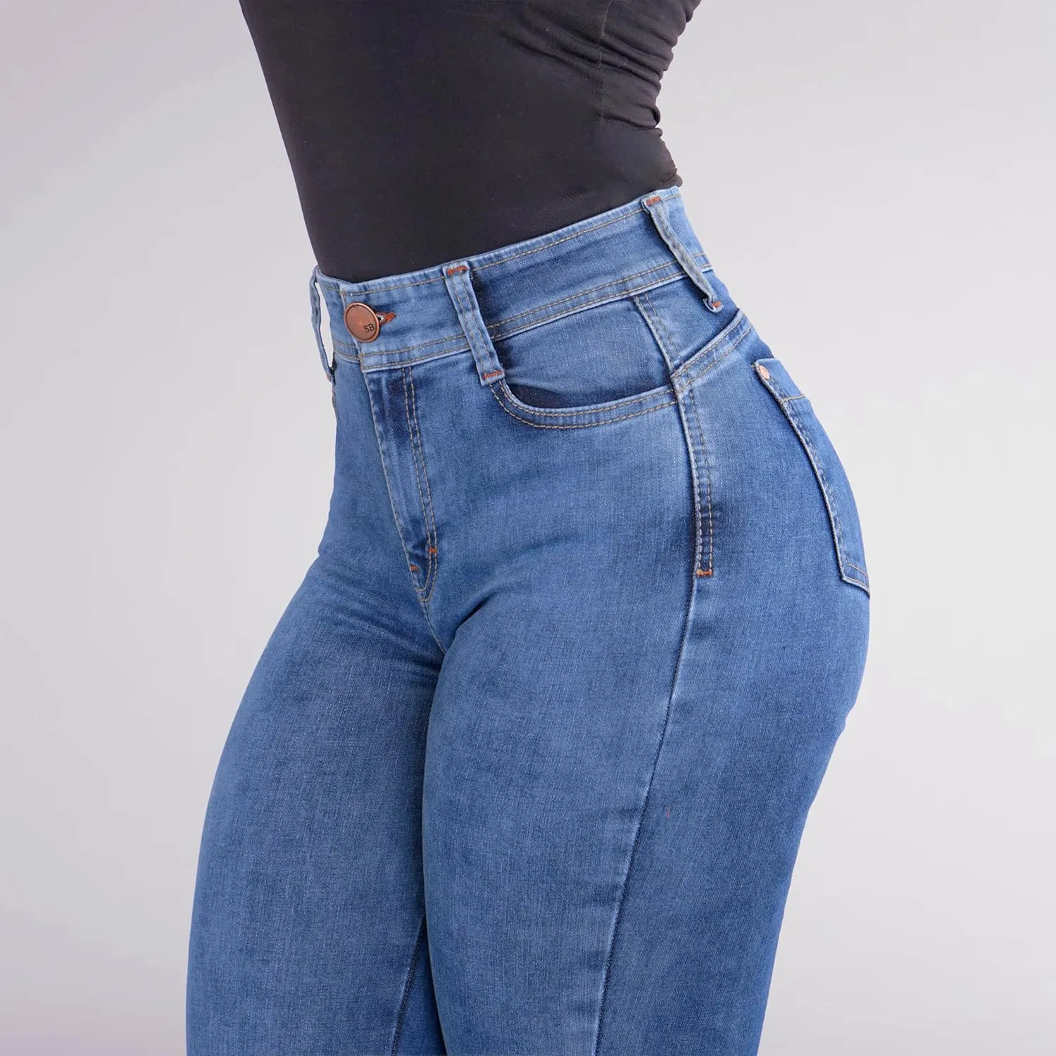 Pantalones Levanta Cola Colombian Butt Lifting Jeans - High Waisted for Women