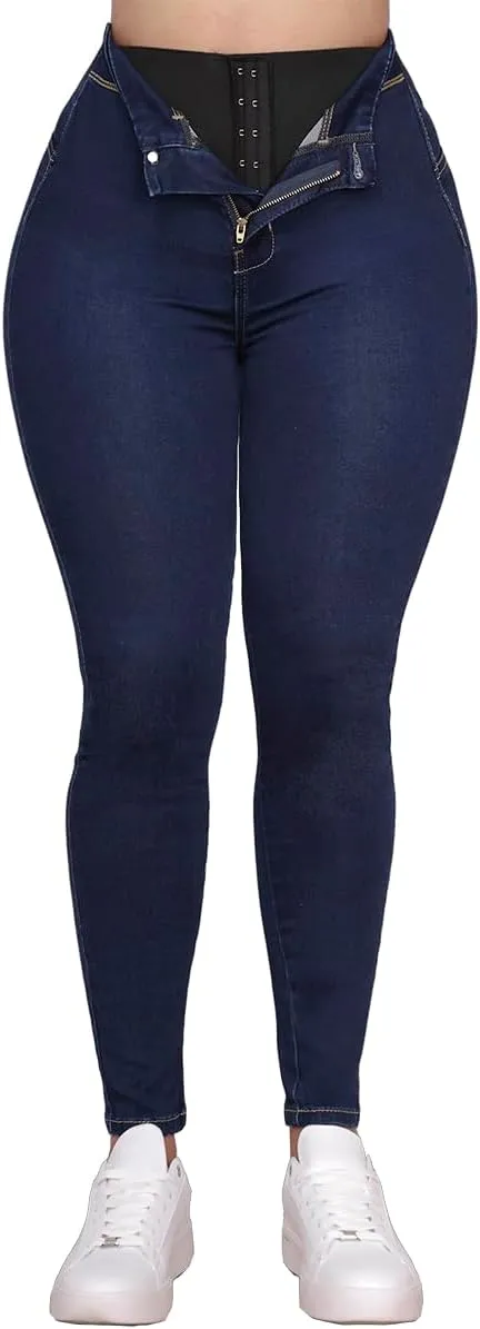 Pantalones Levanta Cola Colombian Butt Lifting Jeans - High Waisted for Women