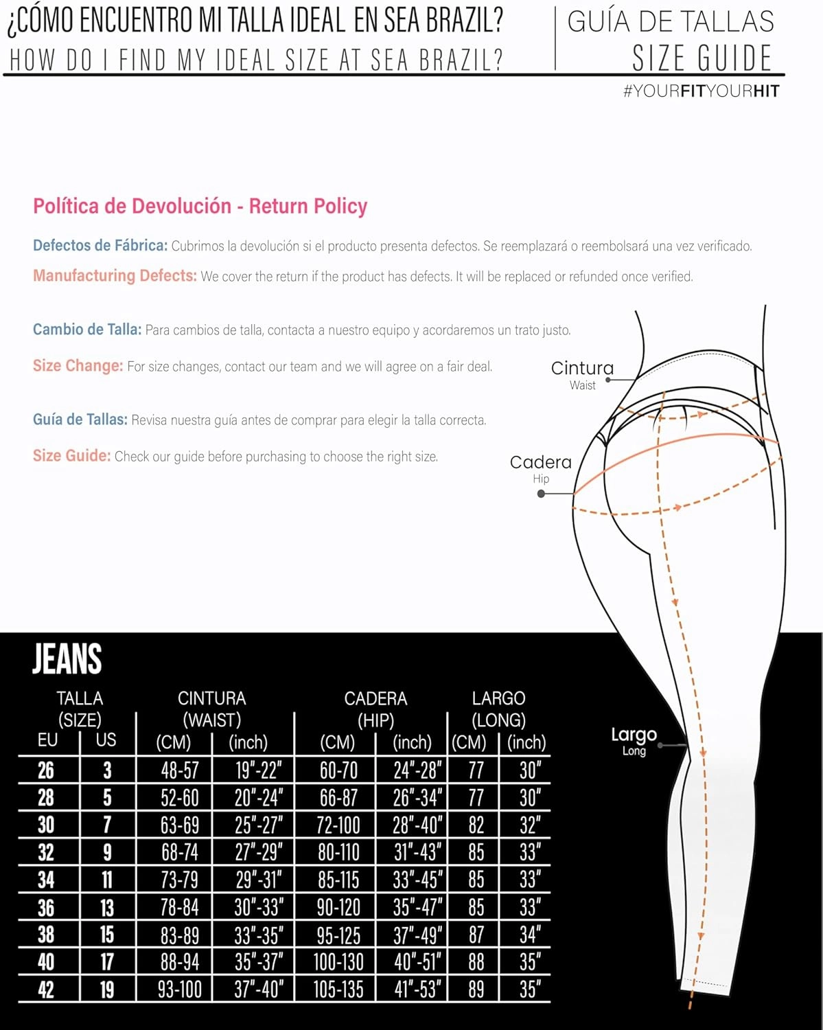 Pantalones Colombianos Levanta Pompa | Butt Lifting High Waisted Jeans for Women | Lipo Jeans