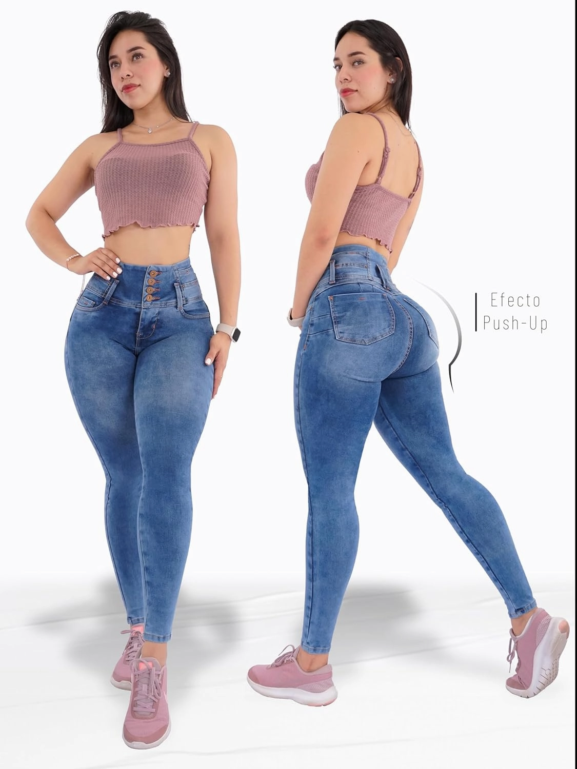 Pantalones Colombianos Levanta Pompa | Butt Lifting High Waisted Jeans for Women | Lipo Jeans