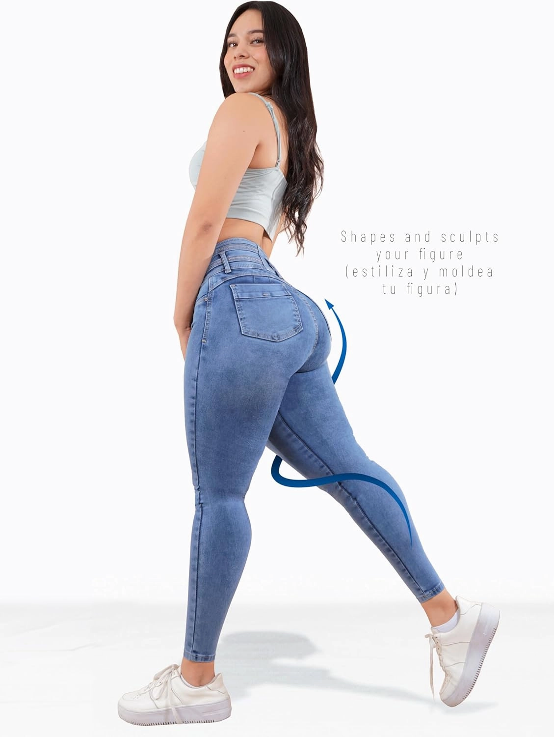 Pantalones Colombianos Levanta Pompa | Butt Lifting High Waisted Jeans for Women | Lipo Jeans