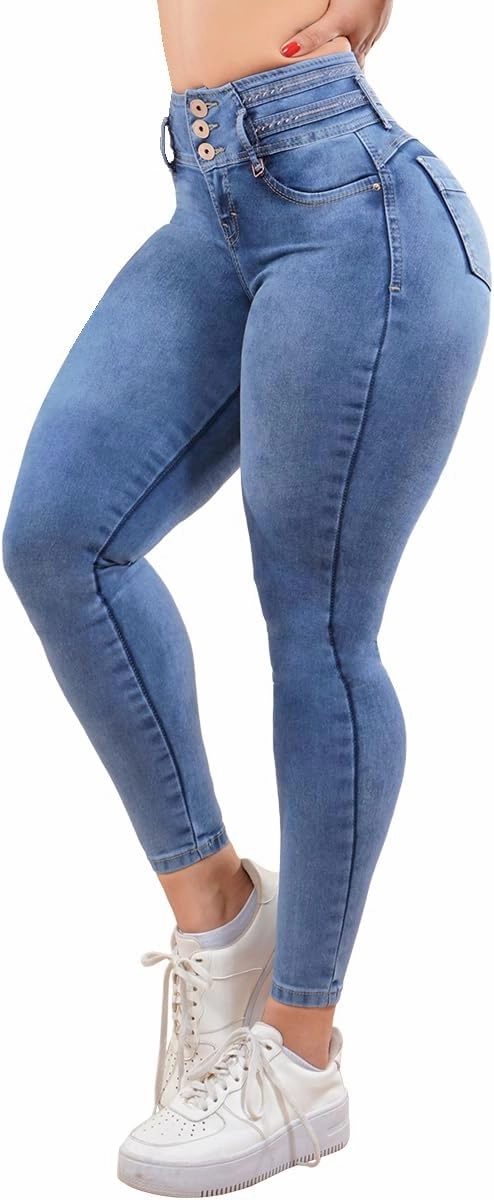 Pantalones Colombianos Levanta Pompa | Butt Lifting High Waisted Jeans for Women | Lipo Jeans