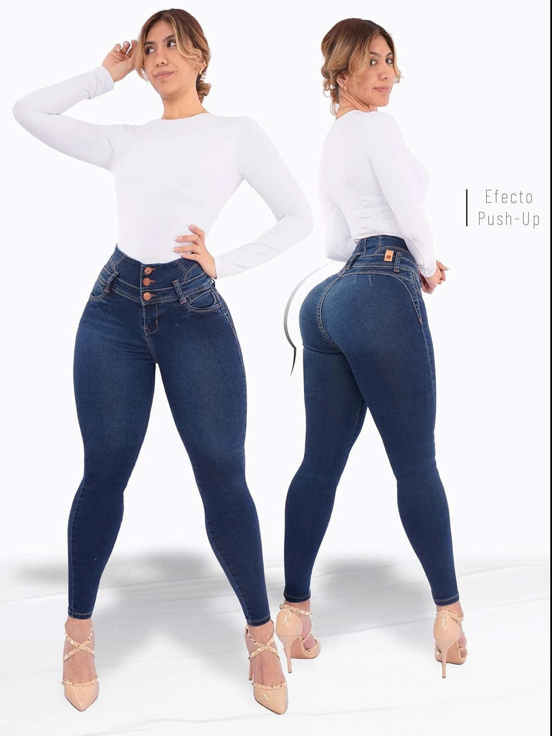 Pantalones Colombianos Levanta Pompa | Butt Lifting Jeans | High Waisted Jeans for Women | Lipo Jeans