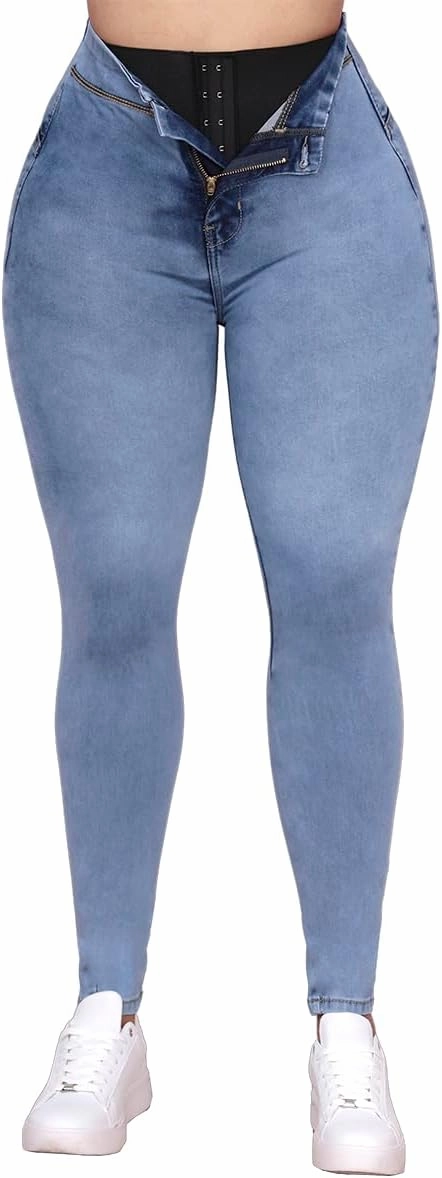 Pantalones Levanta Cola Colombian Butt Lifting Jeans - High Waisted for Women