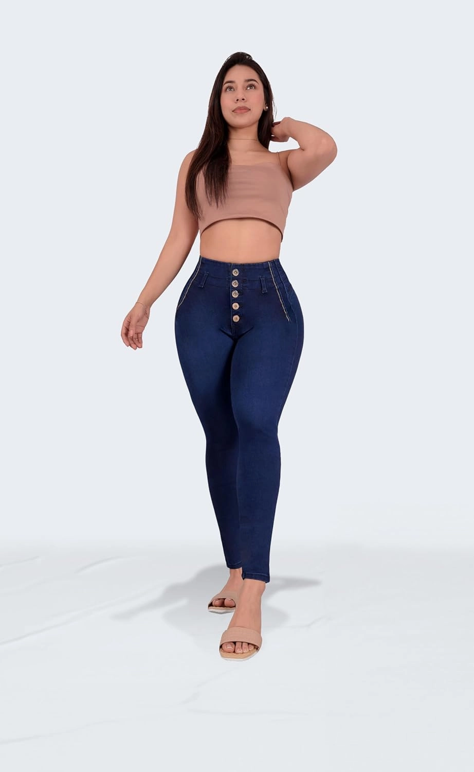 Pantalones Levanta Cola Colombian Butt Lifting Jeans - High Waisted for Women