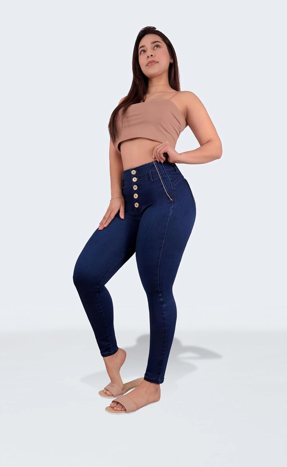 Pantalones Levanta Cola Colombian Butt Lifting Jeans - High Waisted for Women