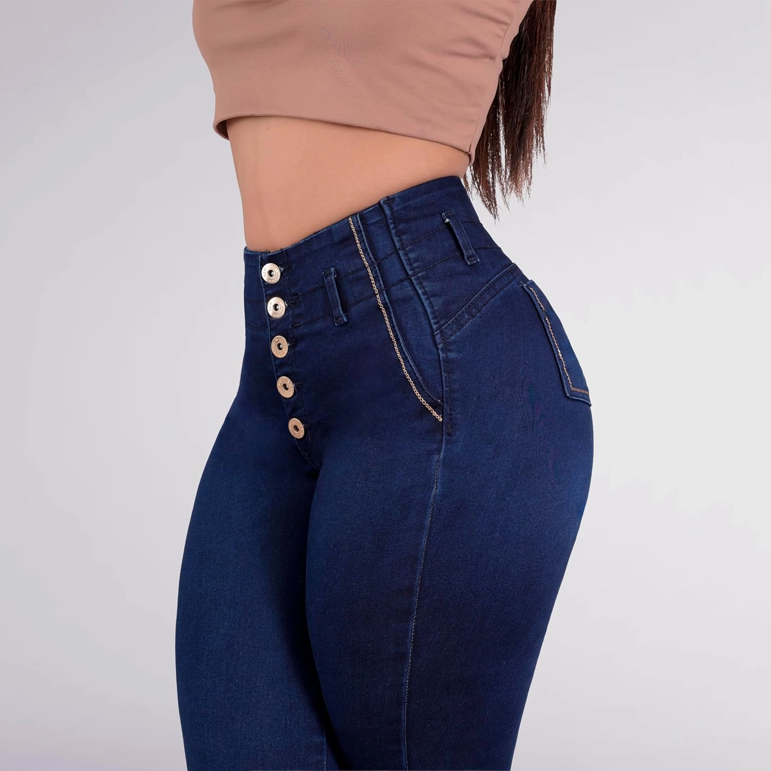 Pantalones Levanta Cola Colombian Butt Lifting Jeans - High Waisted for Women