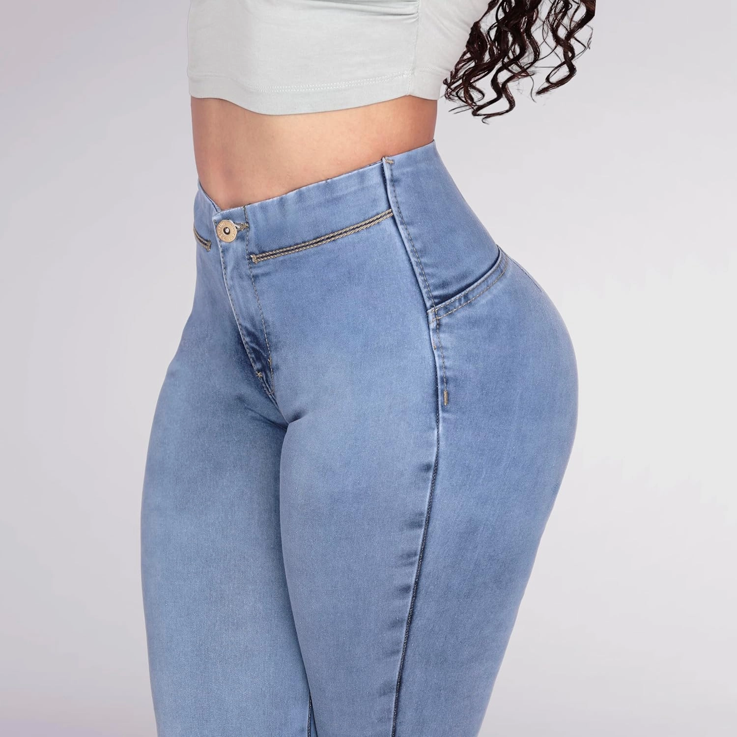 Pantalones Levanta Cola Colombian Butt Lifting Jeans - High Waisted for Women