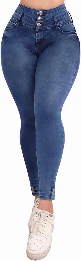 Pantalones Levanta Cola Colombian Butt Lifting Jeans - High Waisted for Women