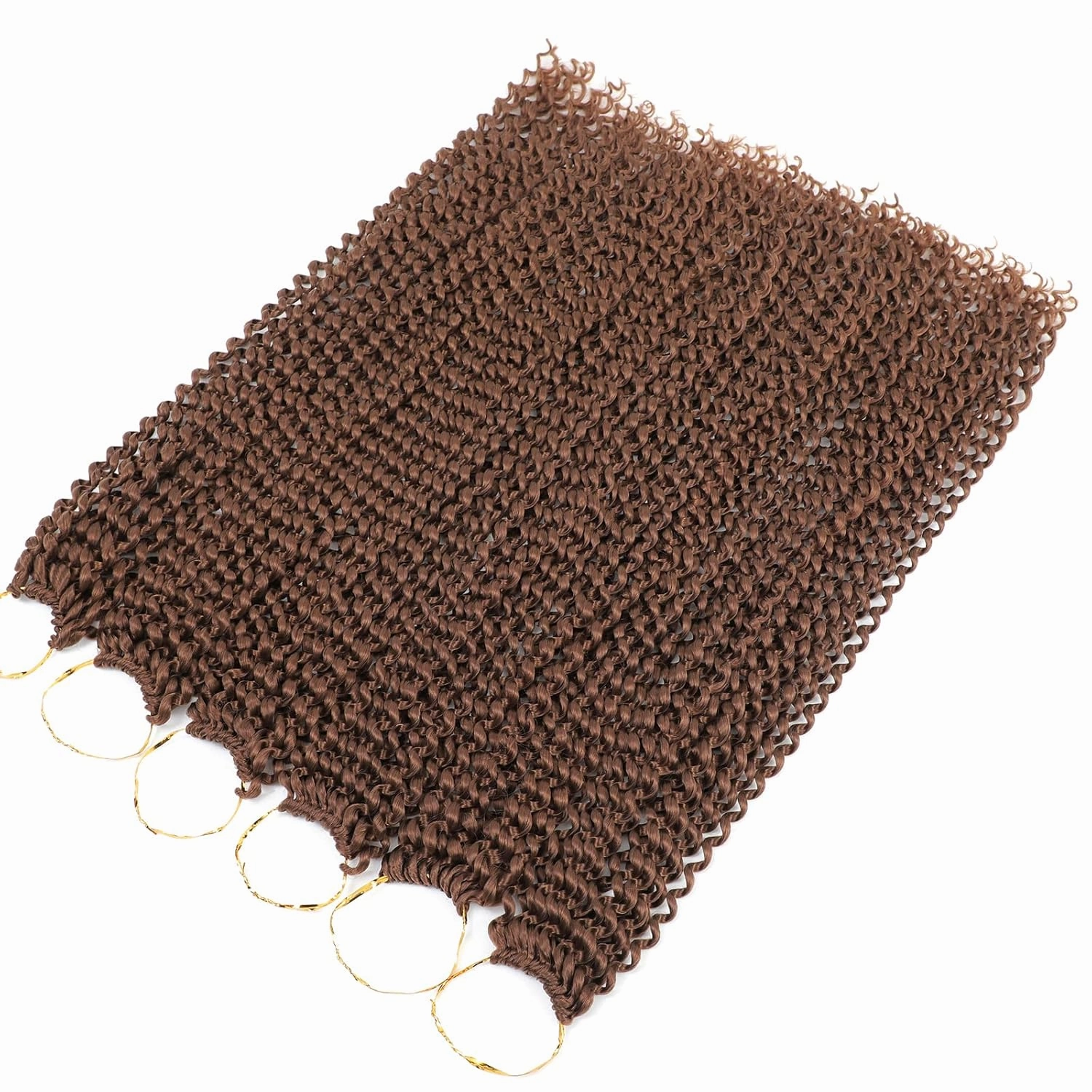 Passion Twist Hair Brown 24 Inch 8 Packs Water Wave Crochet Hair For Black Women Curly Braiding Hair Long Spring Twist Hair Synthetic Hair Extension (24 Inch (Pack of 8), 30#)