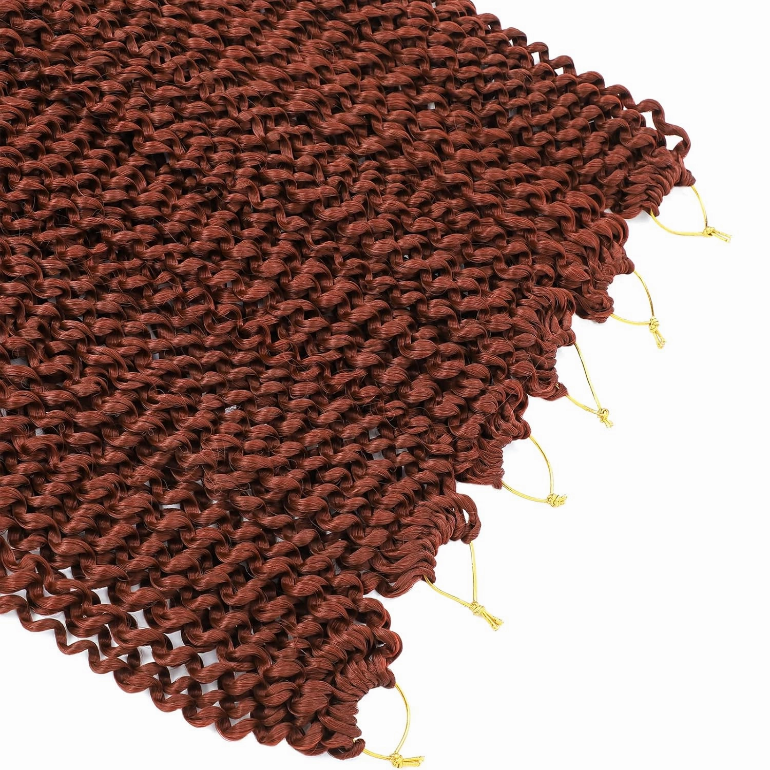 Passion Twist Hair Copper Red 24 Inch 8 Packs Water Wave Crochet Hair For Women Curly Braiding Hair Long Spring Twist Hair Crochet Braids Synthetic Hair Extension (24 Inch (Pack of 8), 350#)