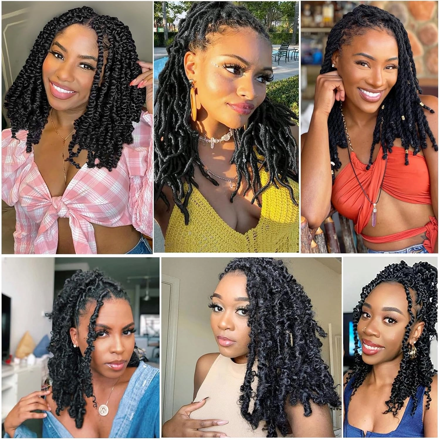 Passion Twist Hair Purple,14 Inch 7 Packs Passion Twist Braiding Hair,Water Wave Crochet Hair For Wrapping Passion Twists/Butterfly Locs/Spring Twist Crochet Braids Boho Crochet Hair(14in,1B/Purple#)