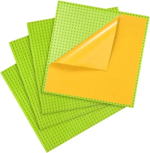 Peel-and-Stick Baseplates - Self Adhesive Building Brick Plates - Compatible with All Major Brands - 4 Pack - 10 inch x 10 inch (Pea Green)