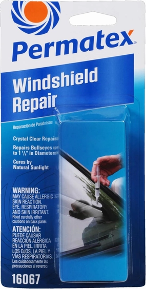 Permatex 16067 Bullseye Windshield Repair Kit, .025 oz. Syringe, .025 Ounce Syringe , White