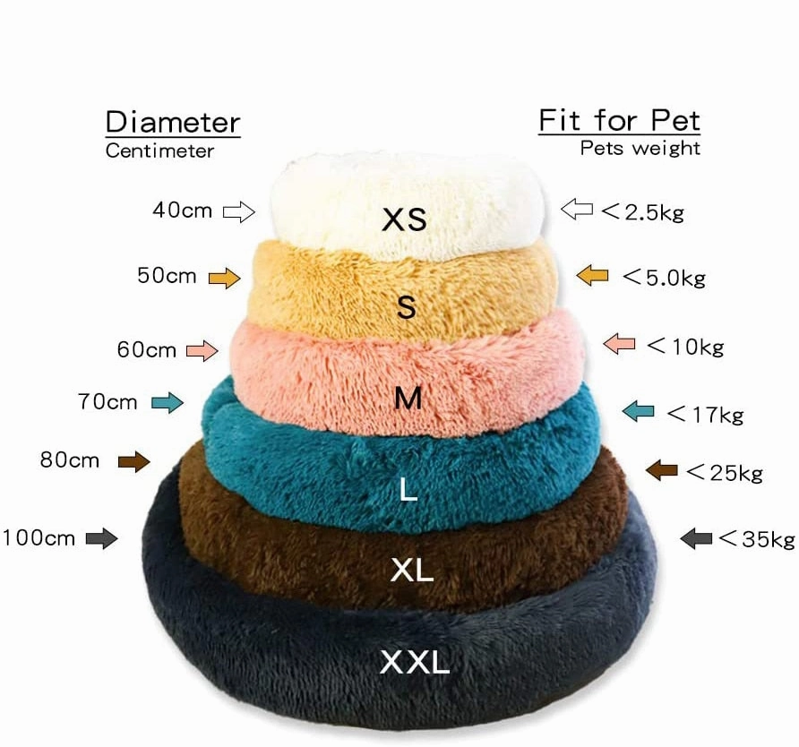 Pet Dog Bed Comfortable Donut Cuddler