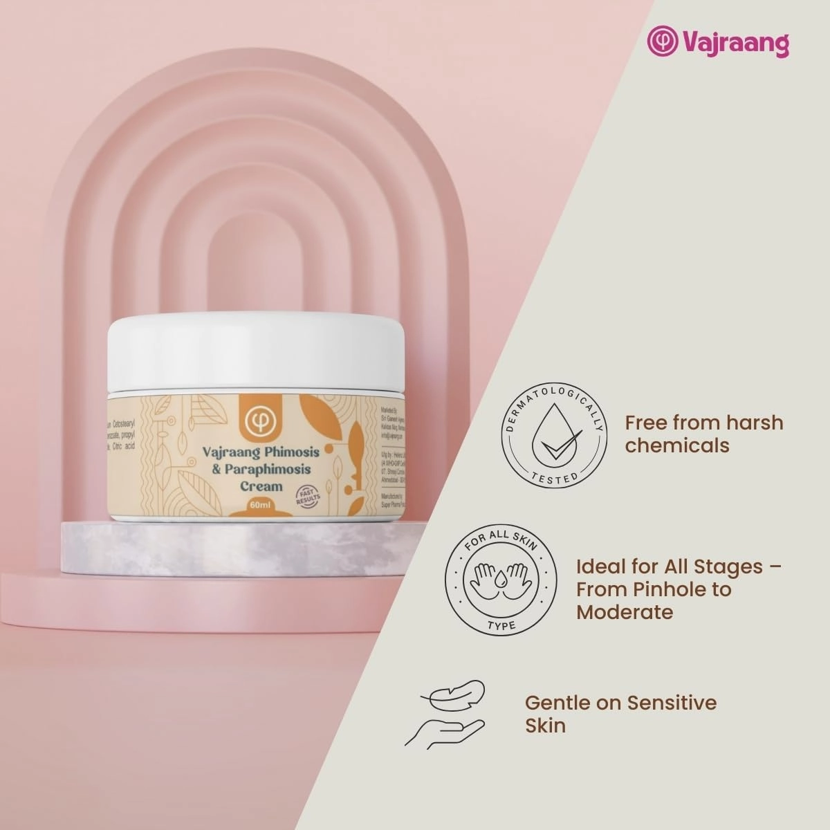 Phimosis & Paraphimosis Cream – Steroid-Free Skin Recovery | Relieves Skin Tightness, Reduces Discomfort | for Daily Use | 60-Day Tube (1)