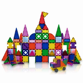 PicassoTiles - 152pcs Clear Magnetic Tiles Set