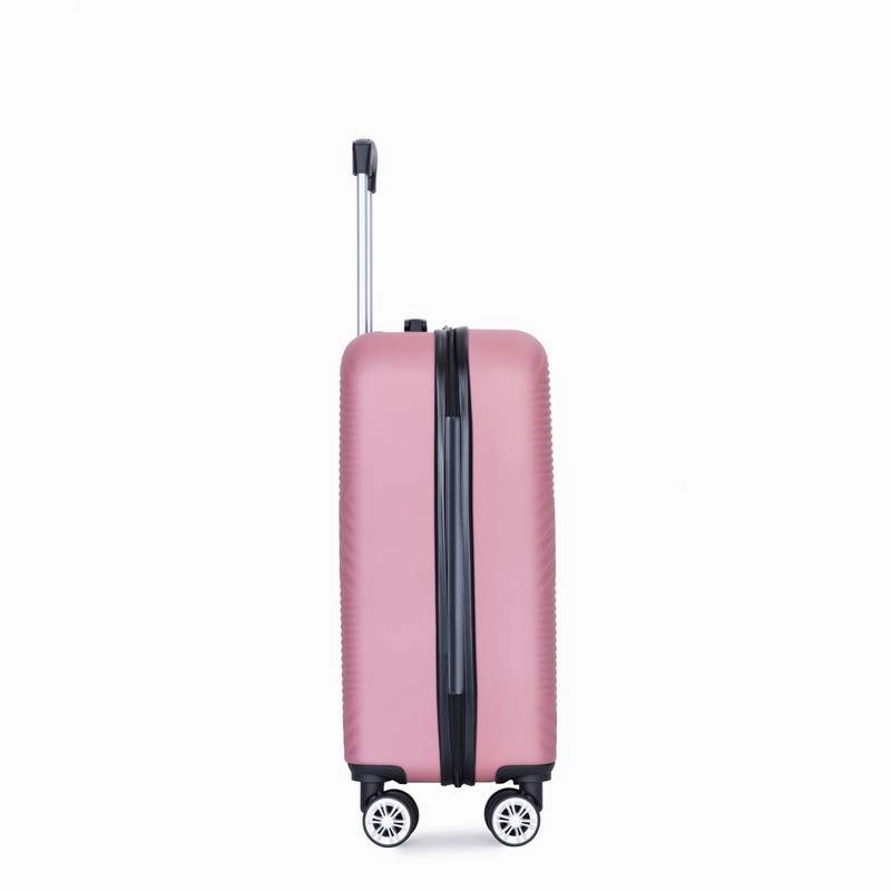 Pink Pop Luggage Duo: Lightweight Suitcases with Spinner Wheels