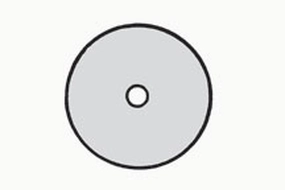 Plastruct 7/8" O.D. Gray Butyrate Disc (5 per pack)