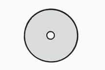 Plastruct 7/8" O.D. Gray Butyrate Disc (5 per pack)