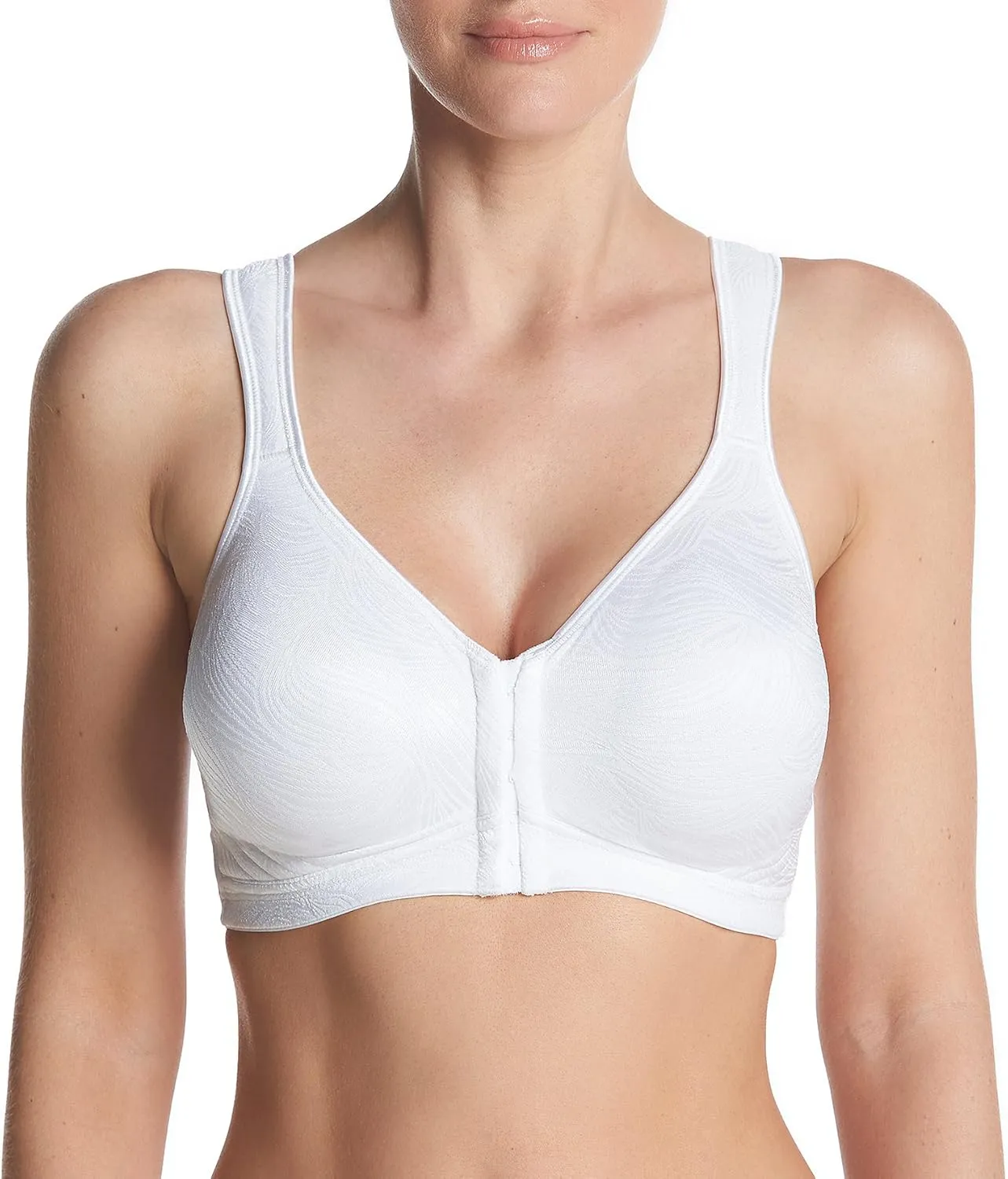 PLAYTEX Women's 18 Hour Front Close Wirefree Back Support Posture Full Coverage Bra Use525